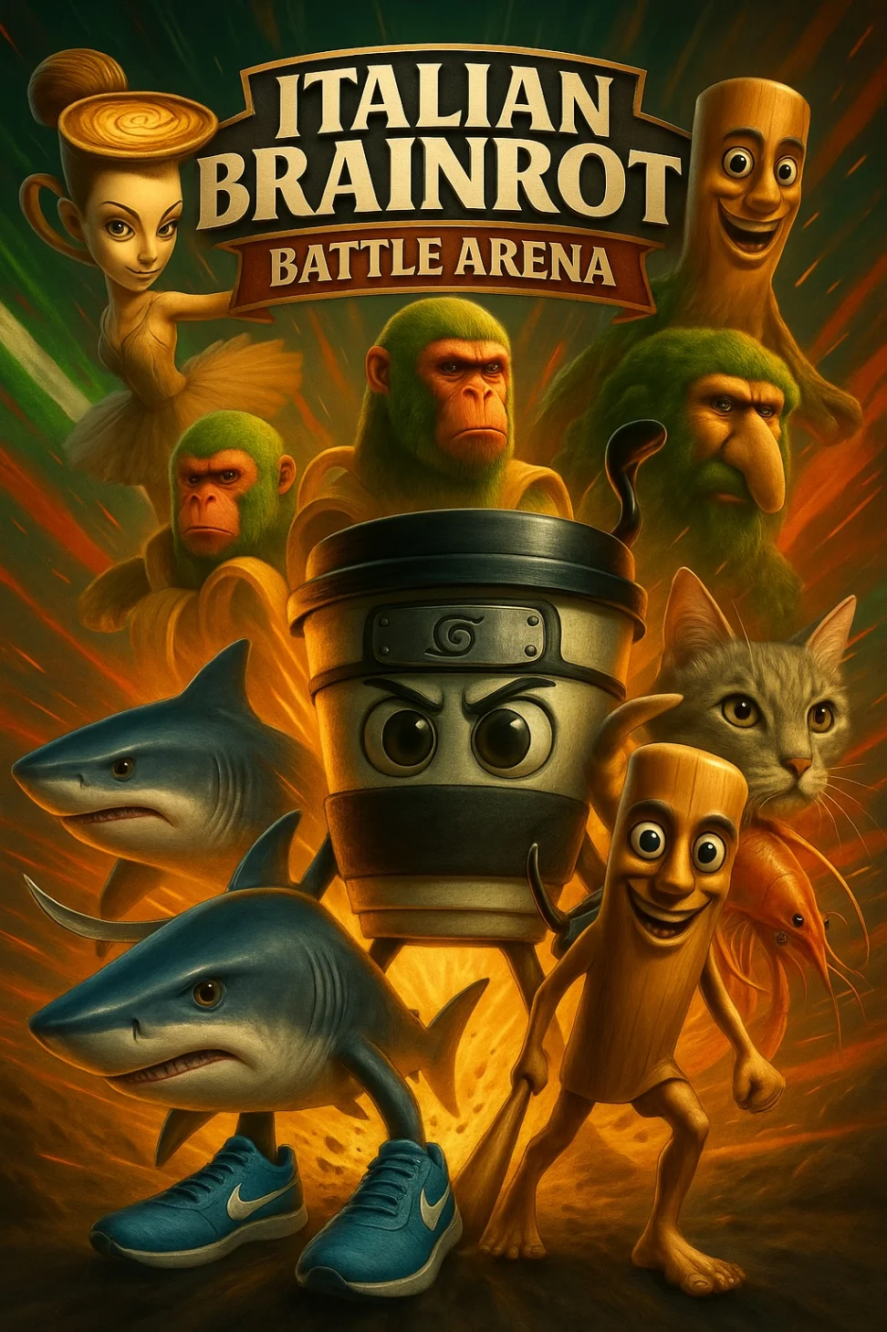 Italian brainrot Battle Arena