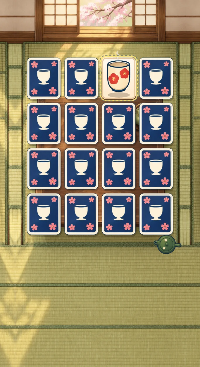ゆのみの がらを あわせろ！わくわく ちゃのま