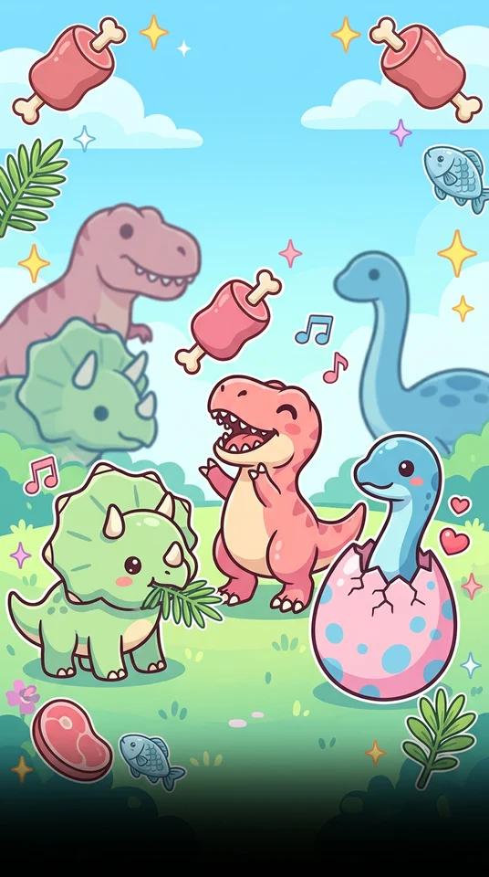 かわいい恐竜のお世話ゲーム