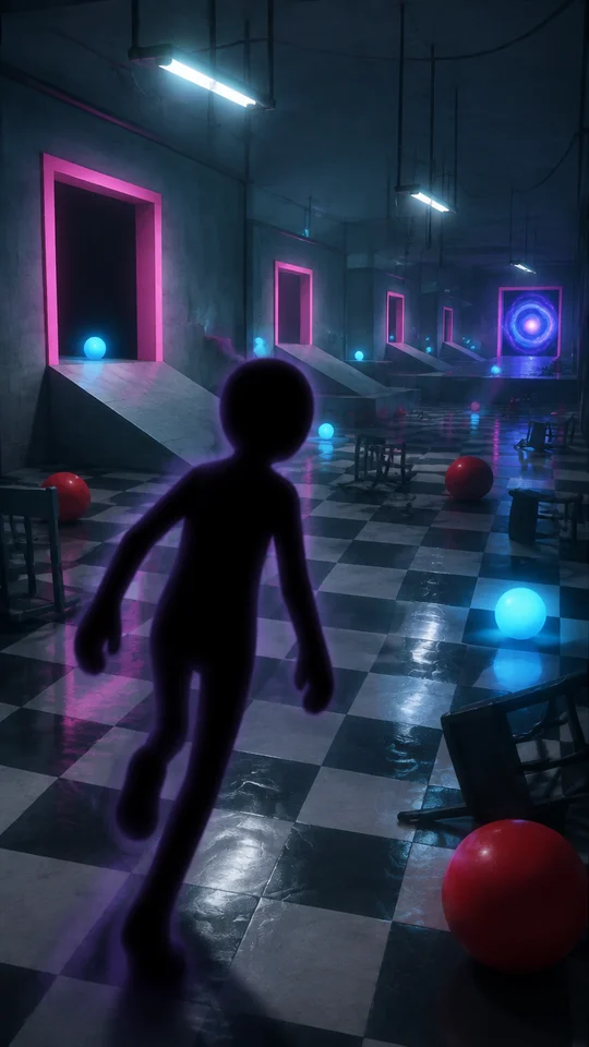 Liminal Rooms: 40 Blue Orbs