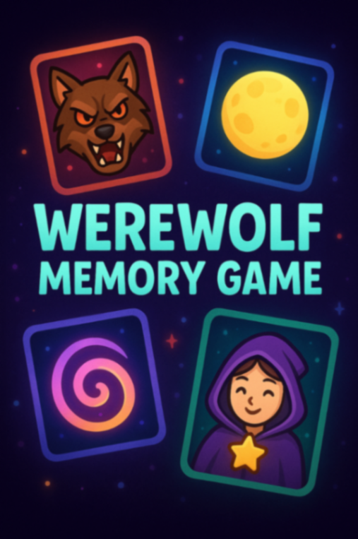 Werewolf Memory Card Game