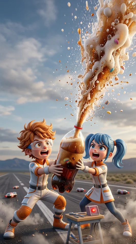 Mentos Cola Flight Test