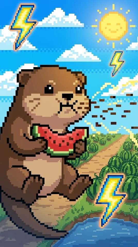 うそまる　スイカの種飛ばし！