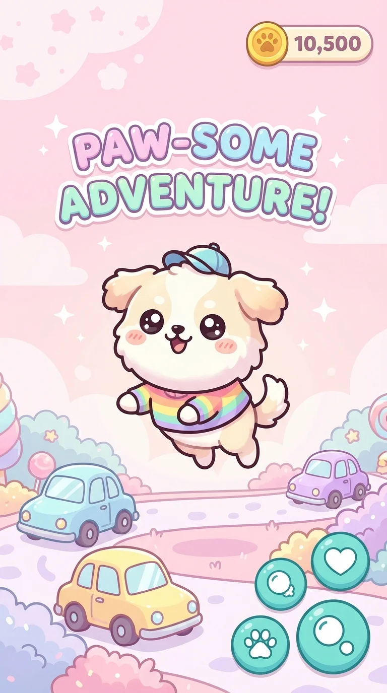 ふわふわ犬のお世話＆お散歩ゲーム