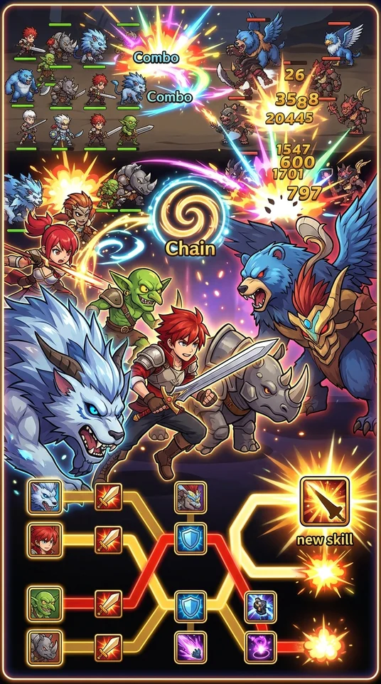 モンスター自動バトル