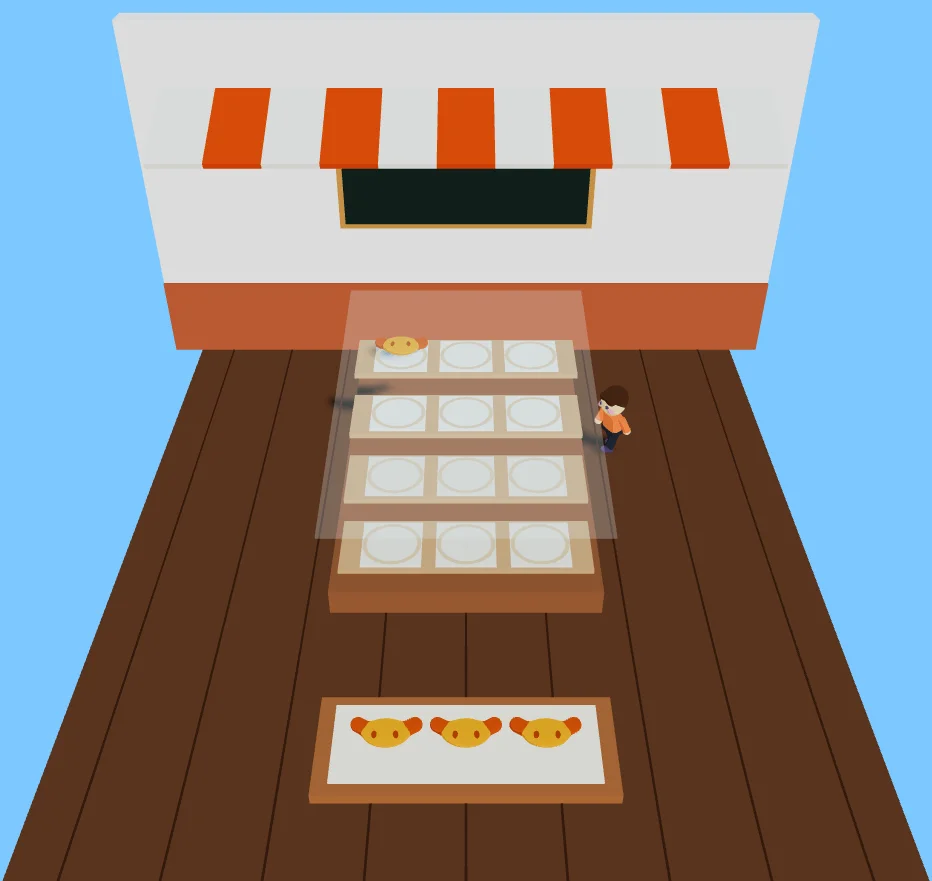 新しいゲームパンを並べる