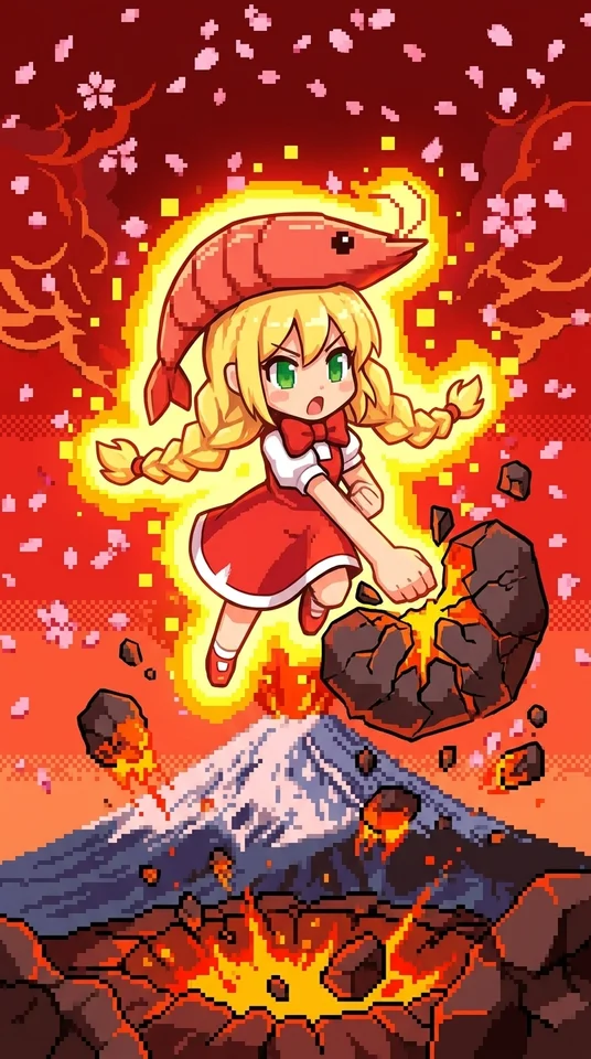 ふじさん大噴火！ナルエビの大ピンチ！