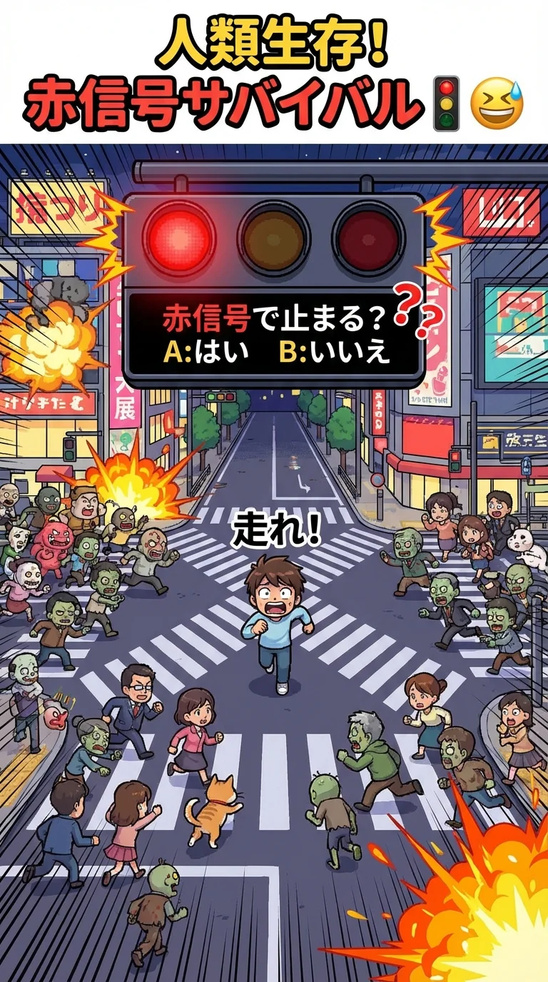 人類生存！赤信号サバイバル🚦😂
