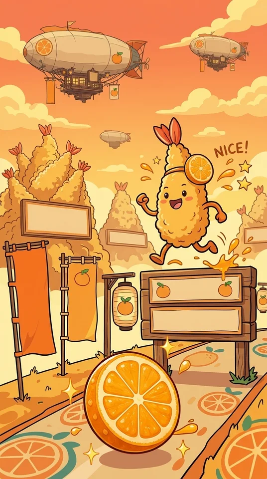 みかんじゅーすのてんぷら！