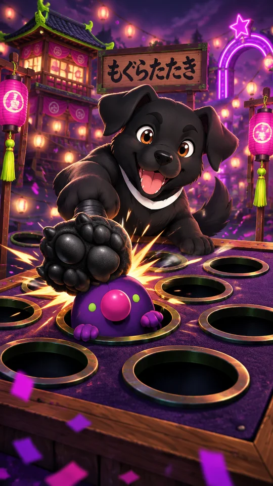 黒犬のもぐらたたき