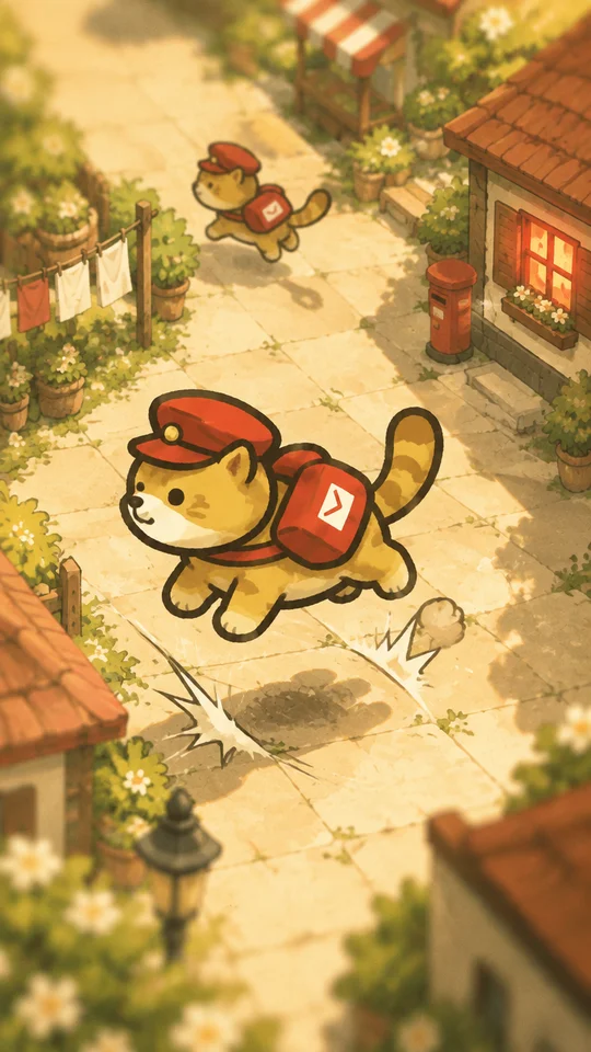 ねこ配達便！ぽよんとお届け