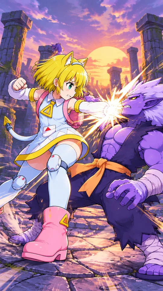 デルタもん・アリーナでバトル！