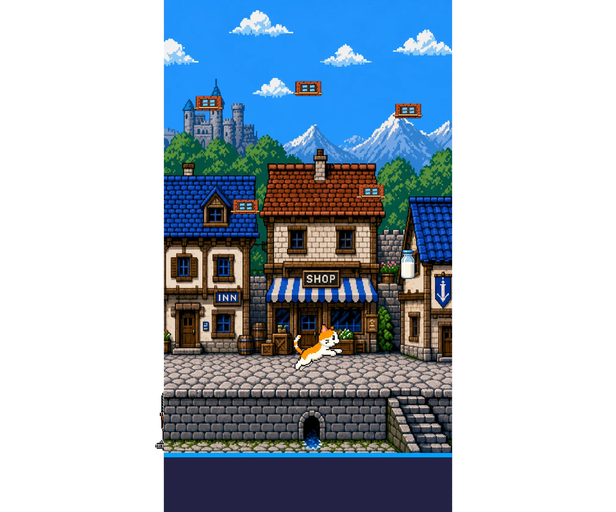 8bitキャットのミルクキャッチ (Fork)
