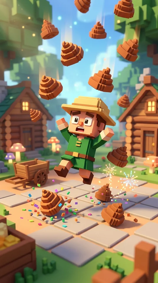 Poop Dodge Party: 60-Second Run!