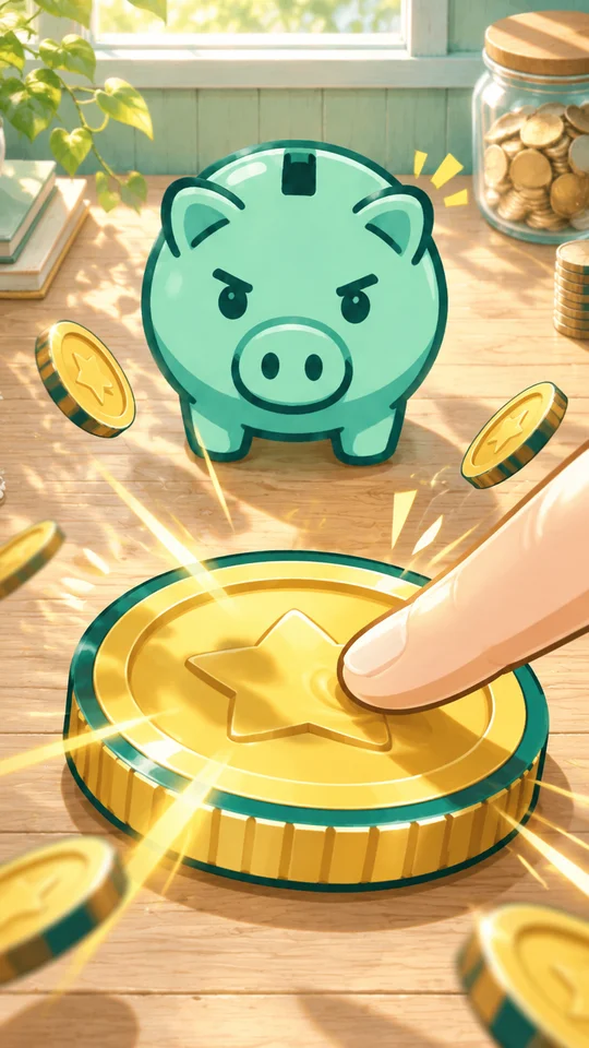 ちょきんチャレンジ！金貨をタップ