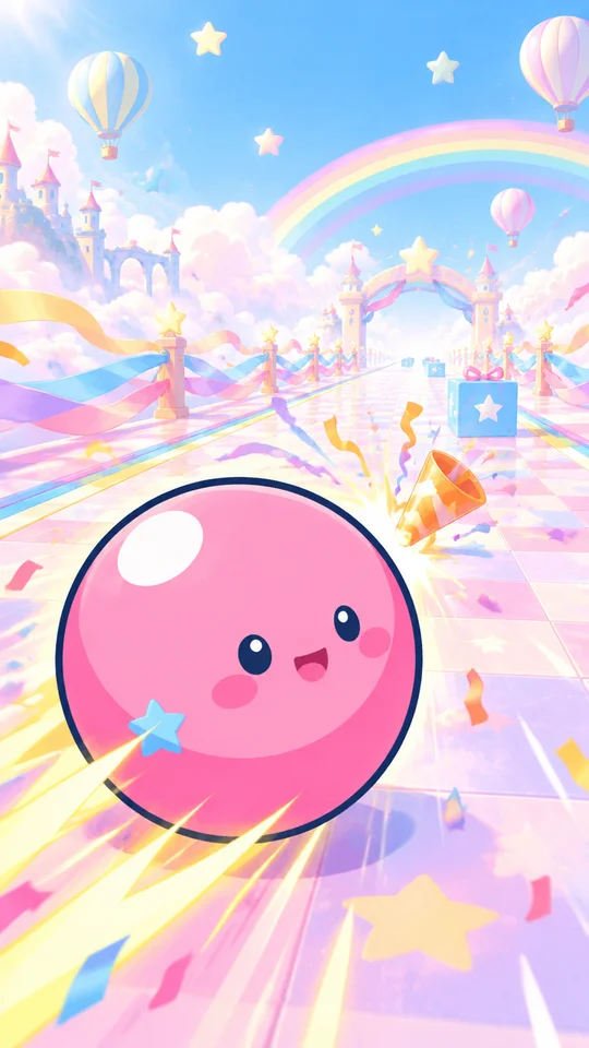 ころころピンク玉のパレード！