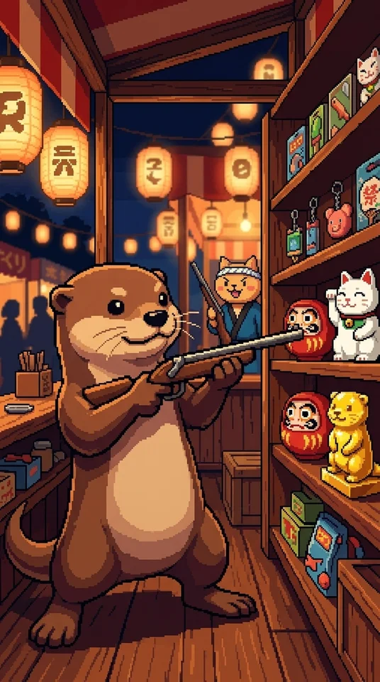 うそまるの射的ゲーム