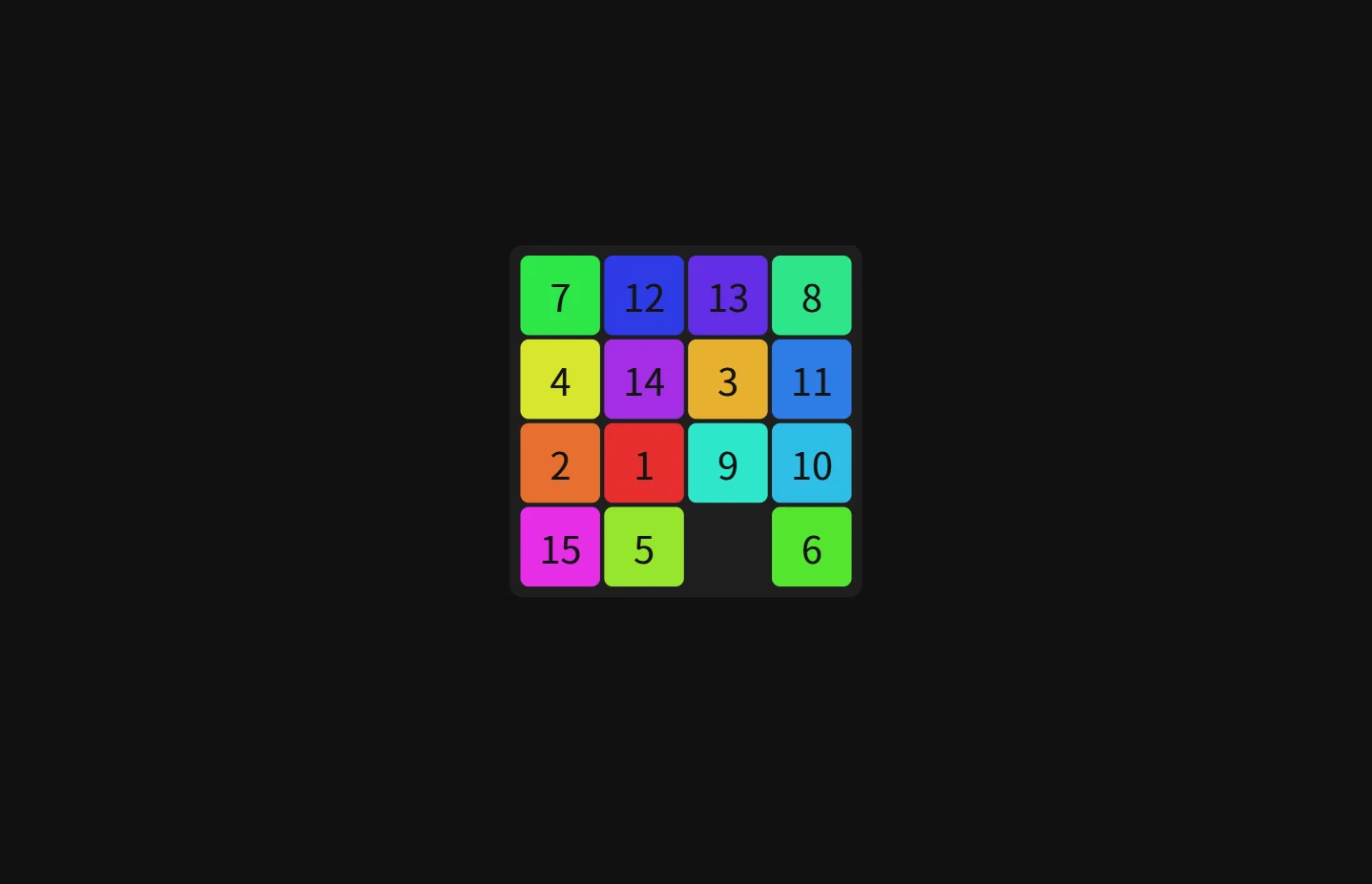 15パズル - かず合わせパズル