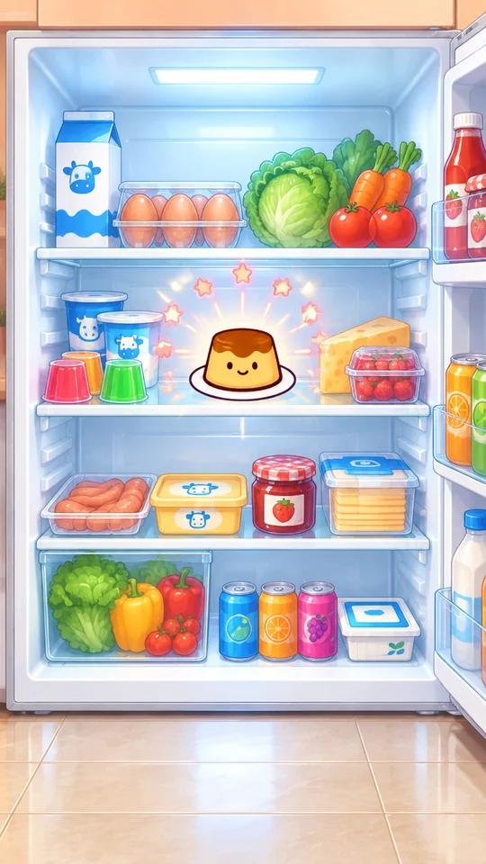プリンをさがせ！れいぞうこはぎゅうぎゅう