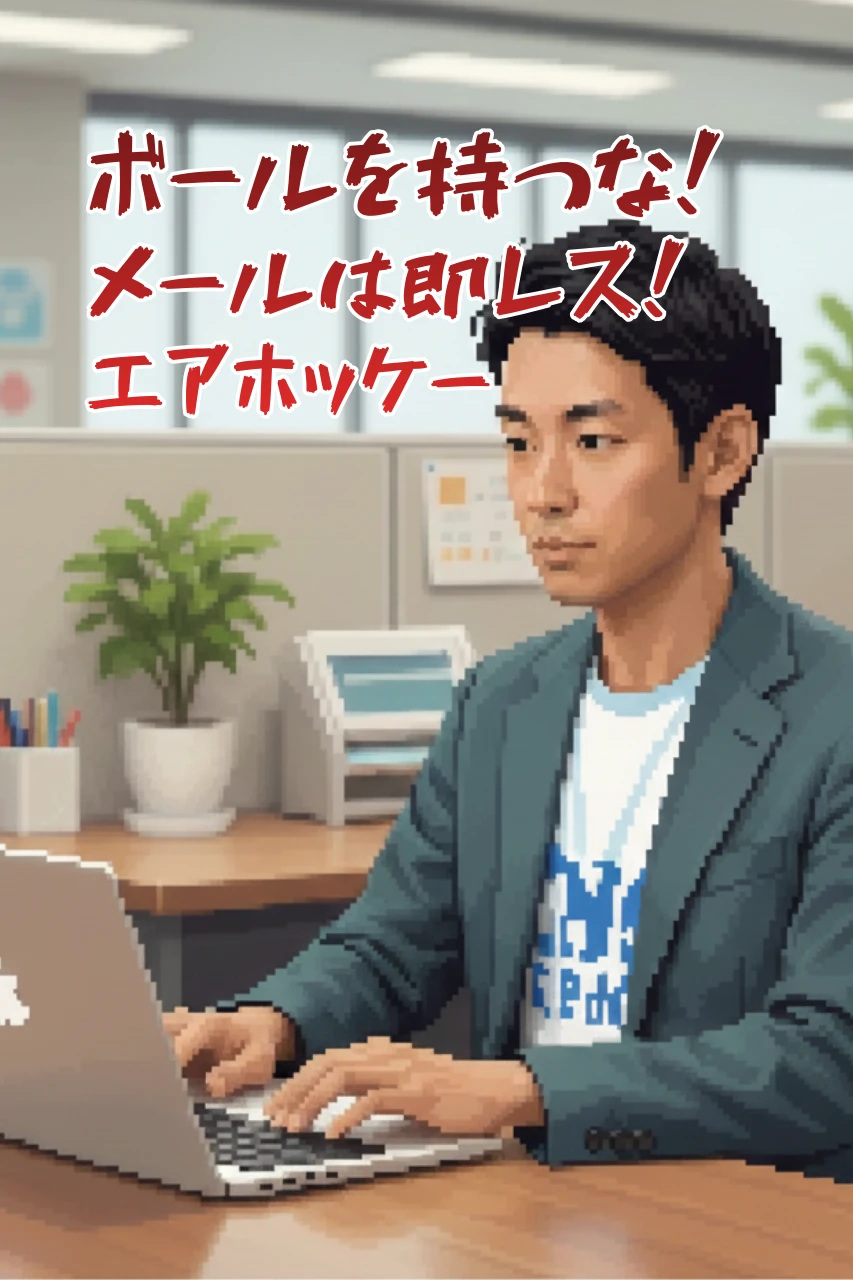 ボールを持つな！メールは即レス！エアホッケー！