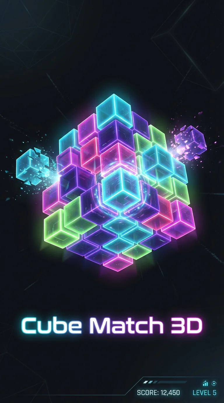 Cube Match 3D - 3D空間でのパズルゲーム