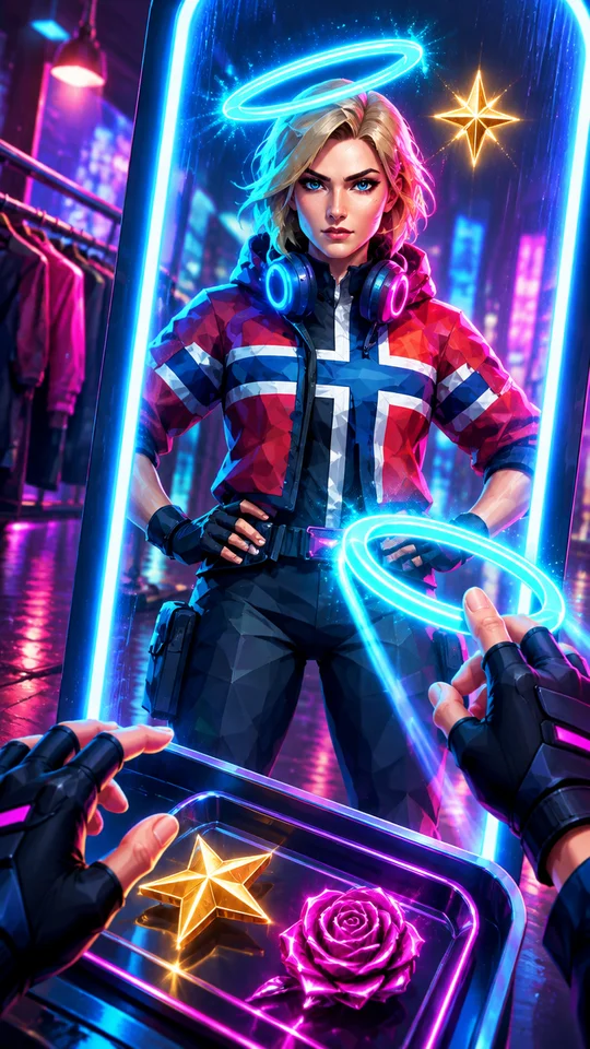 Neon Mirror Stylist