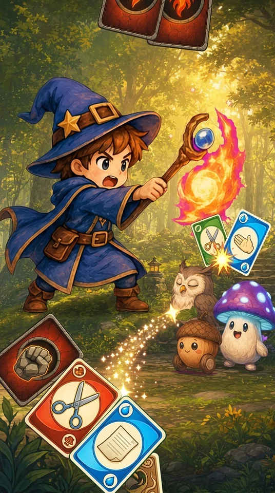 魔法の森のカードバトル