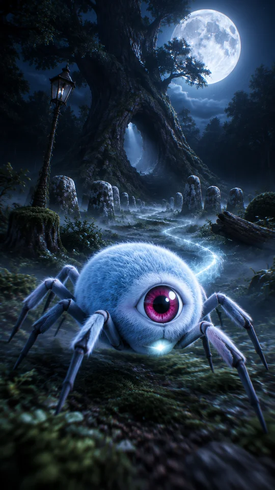 Moonlit Web: One-Eyed Spider Sprint