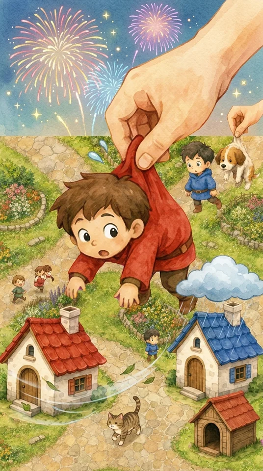 庭と戦いの森