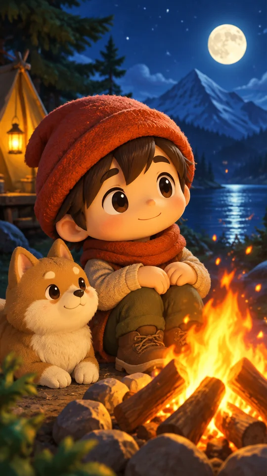 ポコと3つの夜のたき火