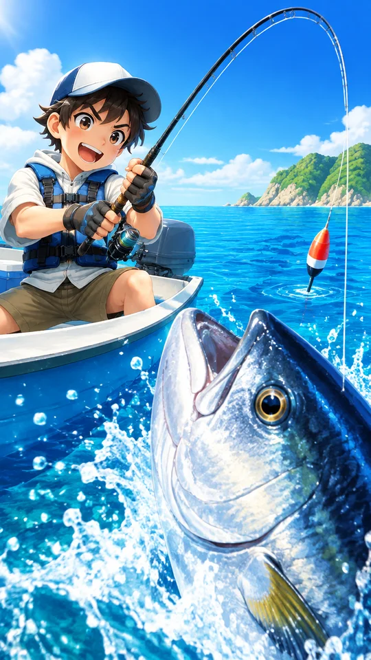 南の海で大物つり！