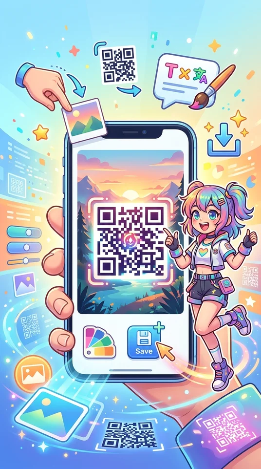 QRコードを生成して画像に合わせられるやつ