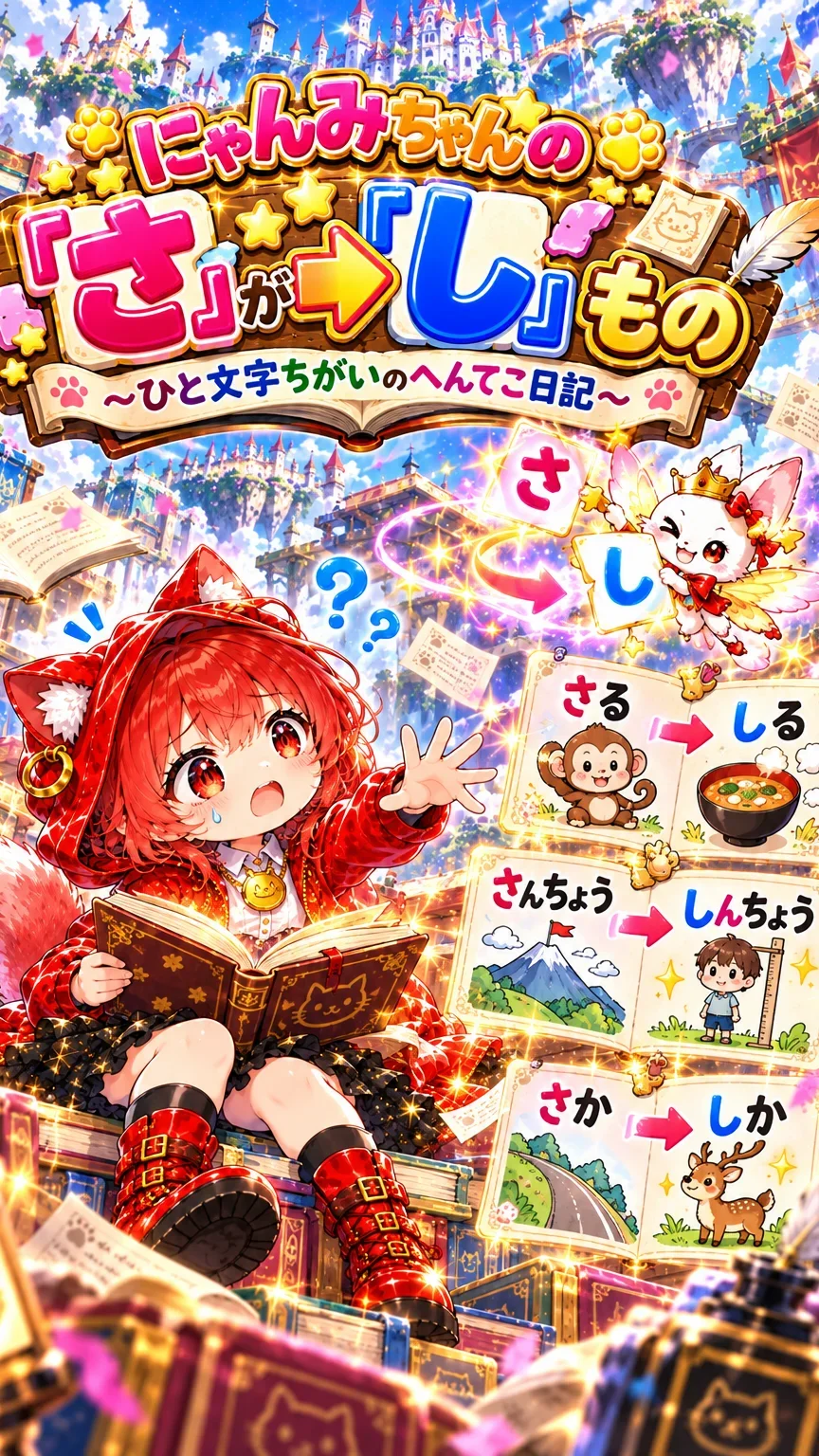 にゃんみちゃんの「さ」が「し」もの ~ひと文字ちがいのへんてこ日記~