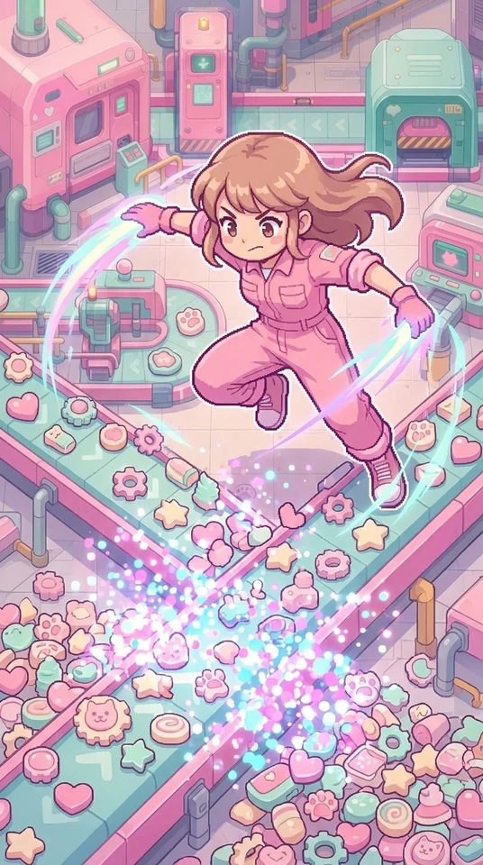 パステル工場のコンベアパズル