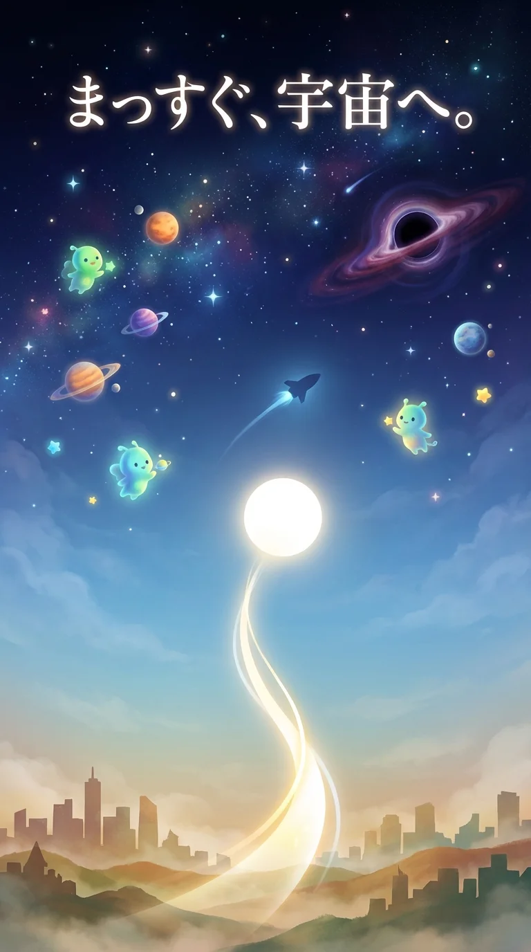 まっすぐ、宇宙へ。